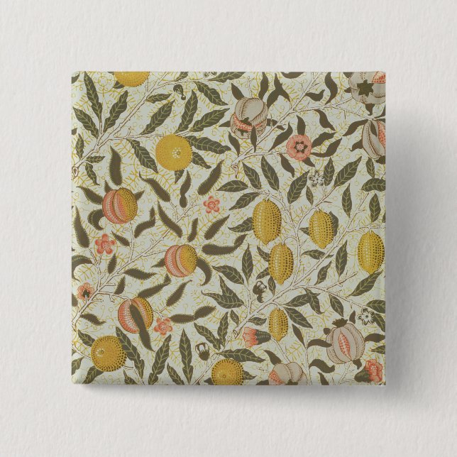 Badge Carré 5 Cm Conception de papier peint de fruit ou de grenade (Devant)