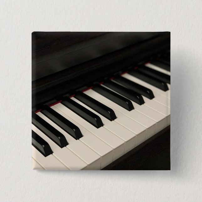 Badge Carré 5 Cm Conception de piano cool (Devant)