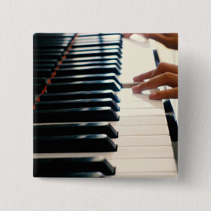 Badge Carré 5 Cm Conception de piano cool