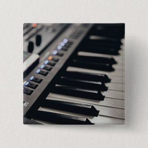 Badge Carré 5 Cm Conception de piano mignonne