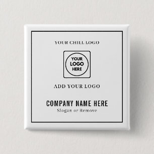 Badge Carré 5 Cm Conception de rectangle avec logo d'entreprise et 