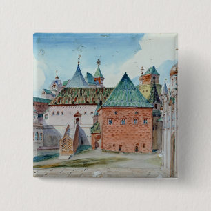 Badge Carré 5 Cm Conception d'étape pour l'opéra de Mussorgsky