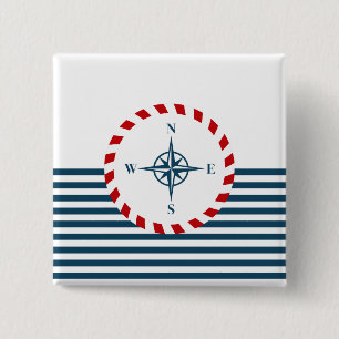 Badge Carré 5 Cm Conception nautique