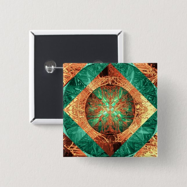 Badge Carré 5 Cm Conception polaire I (Devant & derrière)