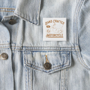 Badge Carré 5 Cm Conception sur mesure de moto artisanale vintage