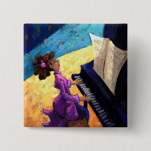 Badge Carré 5 Cm Concert de piano