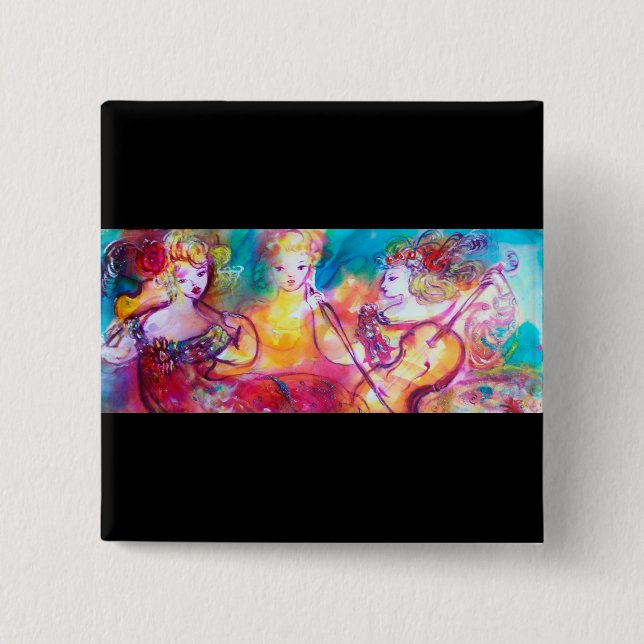 BADGE CARRÉ 5 CM CONCERT DE PRINTEMPS HARMONY TRIO (Devant)