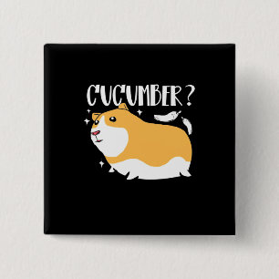 Badge Carré 5 Cm Concombre de Guinée singe