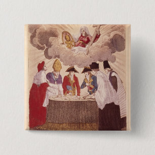 Badge Carré 5 Cm Concordat entre le napoléon et le pape Pius VII