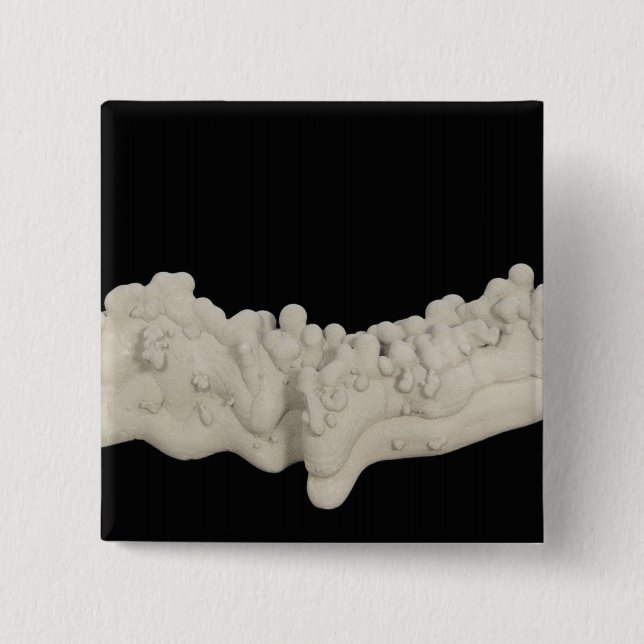 Badge Carré 5 Cm Concrétion d'argile (Devant)