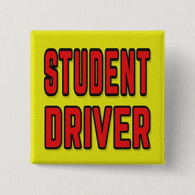 Badge Carré 5 Cm Conducteur débutant (Devant)