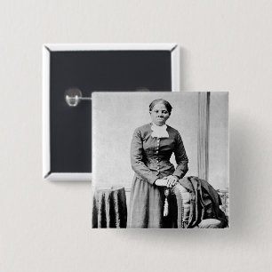 Badge Carré 5 Cm Conducteur Harriet Tubman Chemin de fer souterrain