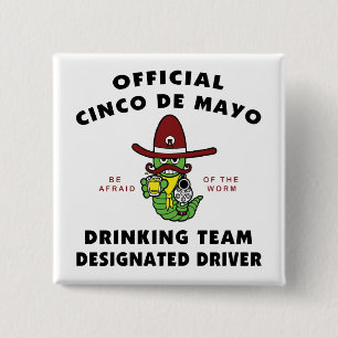 Badge Carré 5 Cm Conducteur indiqué potable d'équipe de Cinco De