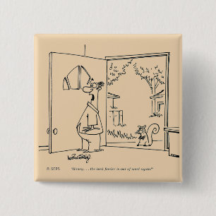 Badge Carré 5 Cm Conducteur vide d'oiseau