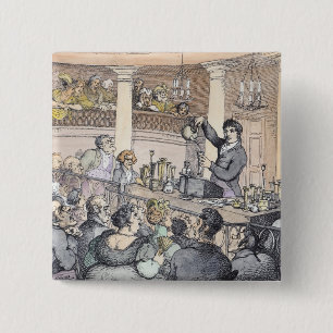 Badge Carré 5 Cm Conférences chimiques, c.1809