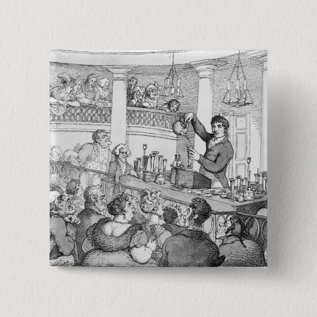 Badge Carré 5 Cm Conférences chimiques, c.1809 (Devant)