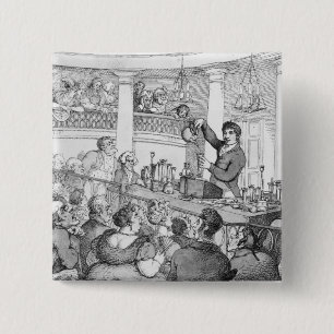 Badge Carré 5 Cm Conférences chimiques, c.1809