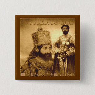 Badge Carré 5 Cm Conquête du bouton de lion