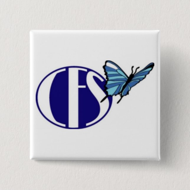 Badge Carré 5 Cm Conscience de CFS (bouton carré) (Devant)
