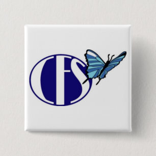 Badge Carré 5 Cm Conscience de CFS (bouton carré)