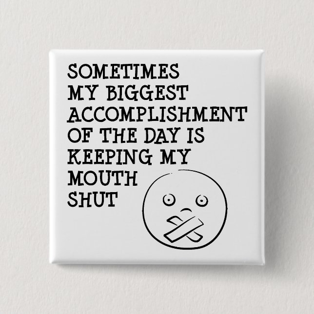 Badge Carré 5 Cm Conservation de mon Pin drôle d'insigne de bouton (Devant)