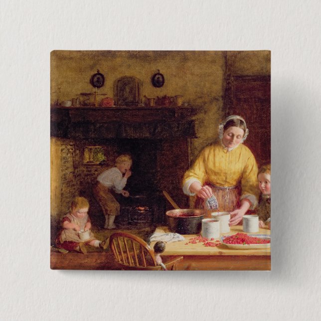 Badge Carré 5 Cm Conserver la confiture (Devant)