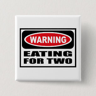 Badge Carré 5 Cm CONSOMMATION de avertissement POUR le bouton DEUX