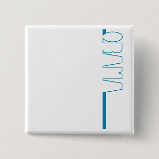 Badge Carré 5 Cm Contour d'Obama - bouton