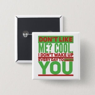 Badge Carré 5 Cm Cool - Bouton Carré