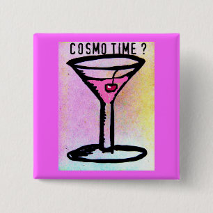 Badge Carré 5 Cm COPIE EN PASTEL de TEMPS de COSMO par Jill