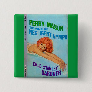 Badge Carré 5 Cm Coque de la couverture du livre Negligent Nymph