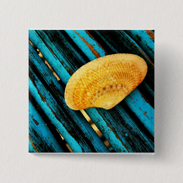 Badge Carré 5 Cm coquillage (Devant)