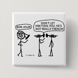 Badge Carré 5 Cm Cor de harmonie français