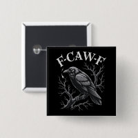 Corbeau noir F-Caw-F drôle oiseau noir lune gothiq