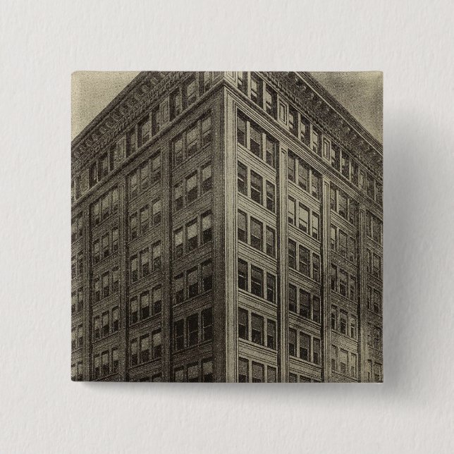 Badge Carré 5 Cm Corbett Bldg, Portland, Oregon (Devant)