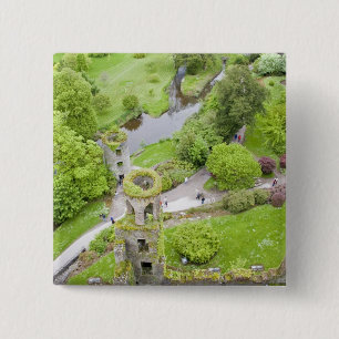 Badge Carré 5 Cm Cork, Irlande. Le célèbre château de Blarney