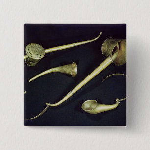 Badge Carré 5 Cm Cornets acoustiques d'instruments