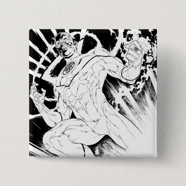 Badge Carré 5 Cm Corps blancs de lanterne (Devant)