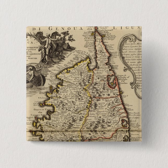 Badge Carré 5 Cm Corse (Devant)