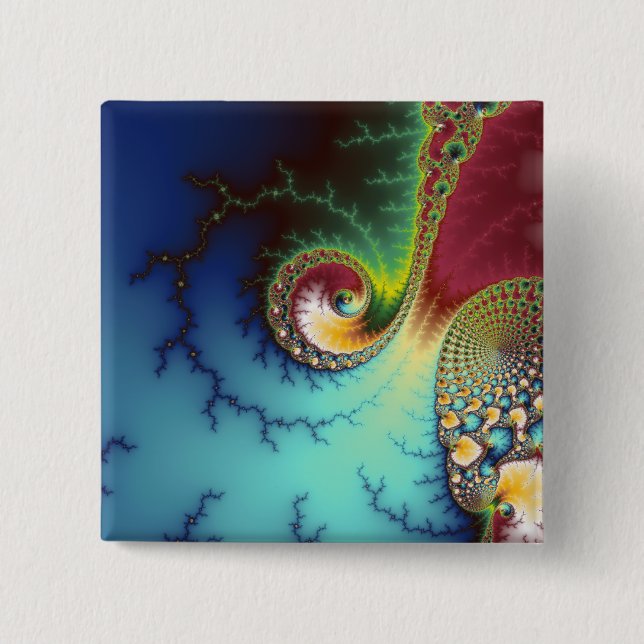 Badge Carré 5 Cm Cortex visuel (Devant)