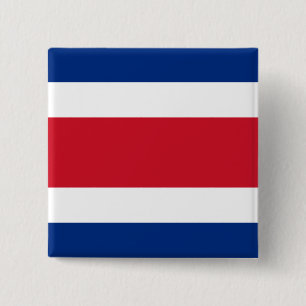 Badge Carré 5 Cm Costa Rica Flag