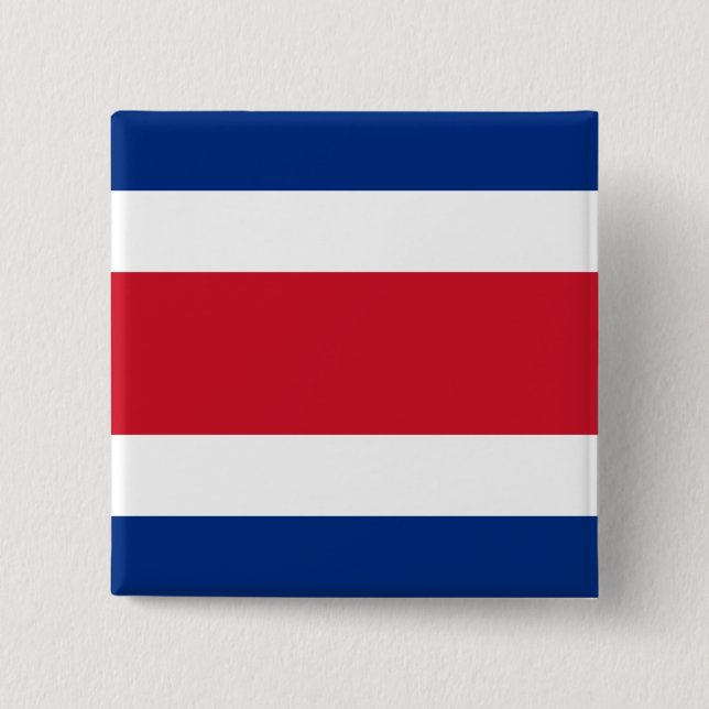 Badge Carré 5 Cm Costa Rica Flag (Devant)