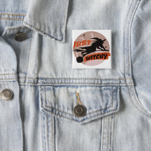 Badge Carré 5 Cm Costume de sorcière rétro Halloween Candy