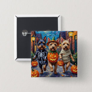 Badge Carré 5 Cm Costume d'Halloween pour chien Terrier Cesky pour