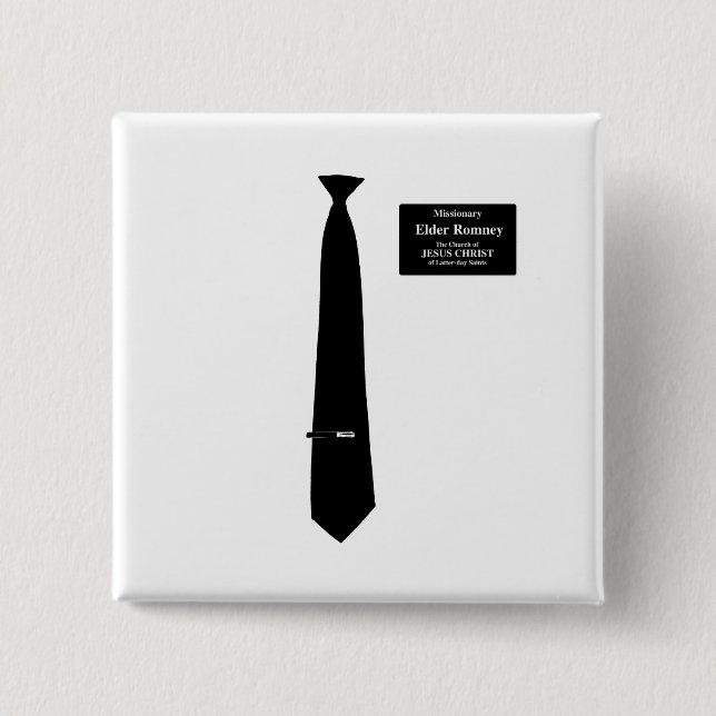 Badge Carré 5 Cm Costume Missionnaire Romney (Devant)