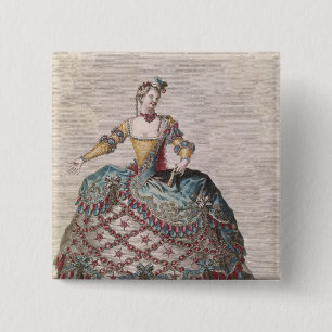 Badge Carré 5 Cm Costume pour une femme indienne