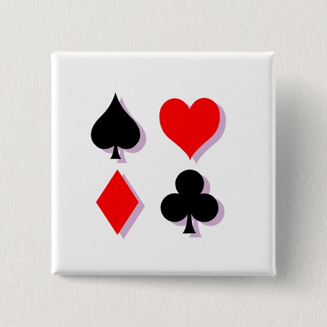 Badge Carré 5 Cm Costumes de carte (Devant)