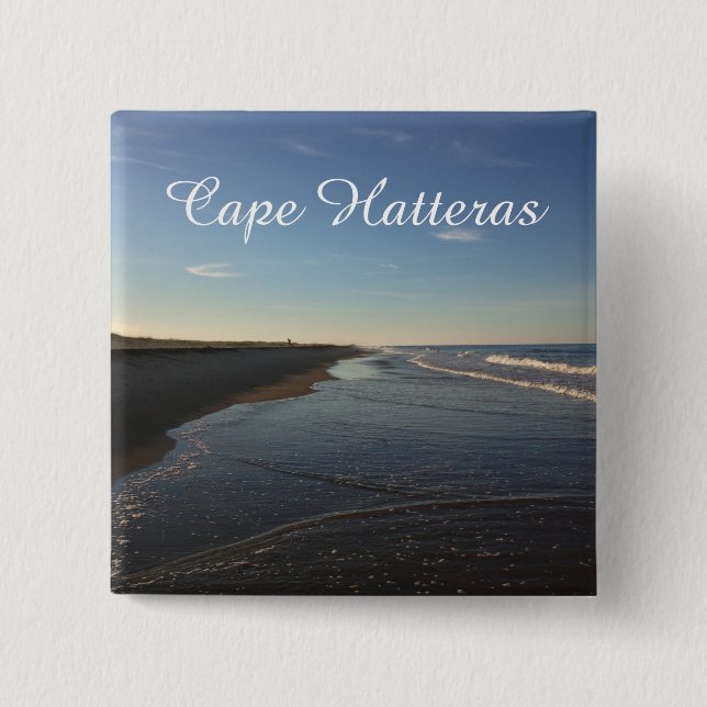 Badge Carré 5 Cm Côte nationale du Cap Hatteras (Devant)