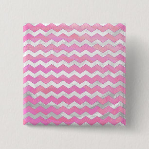 Badge Carré 5 Cm Coton Candy Chevon Motif