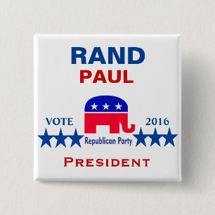 Badge Carré 5 Cm Couche-point Paul pour le président 2016